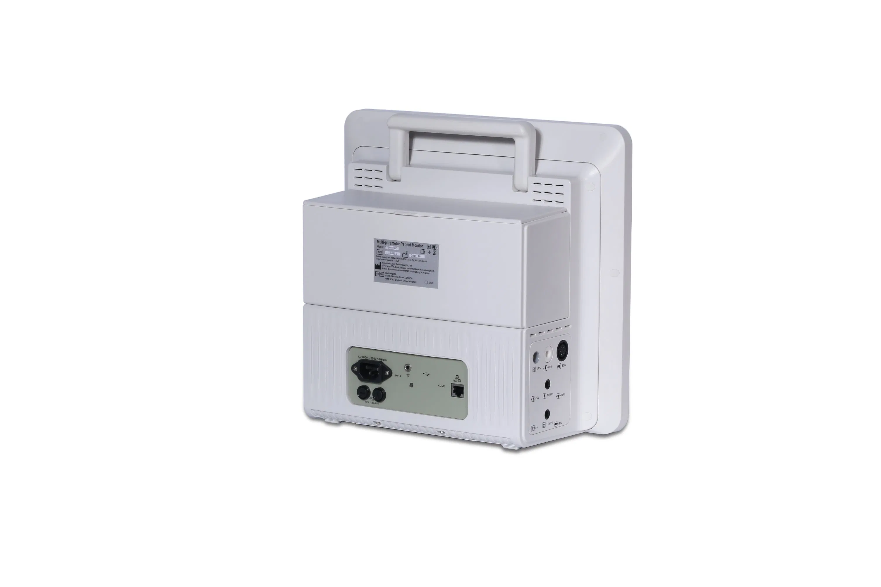 Monitor de Paciente de Cuidado Intensivo Portátil Multiparamétrico, Sinais Vitais, Monitor Cardíaco (PW-407)
