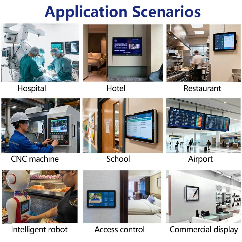 Monitor de Informação com Tela Touch Screen Industrial Durável Suntek 21.5'' para Pacientes em Hospital Médico