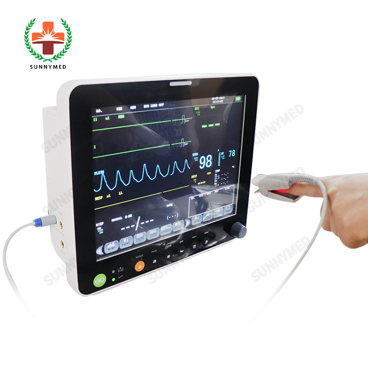 Sy-C005A 12.1 Monitor de Paciente de UTI com Múltiplos Parâmetros de Inch, Sinais Vitais, Monitor Cardíaco