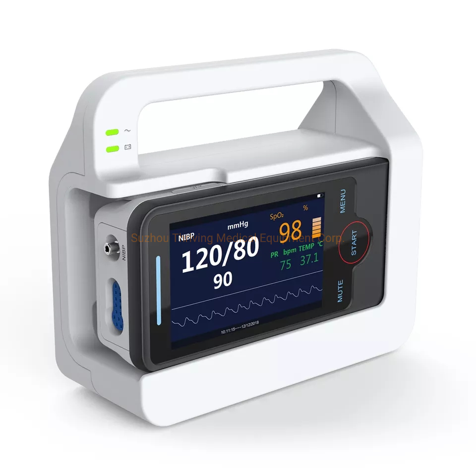 Equipamento Médico de Ambulância Monitor de Sinais Vitais Portátil 4 Polegada Monitor de UTI