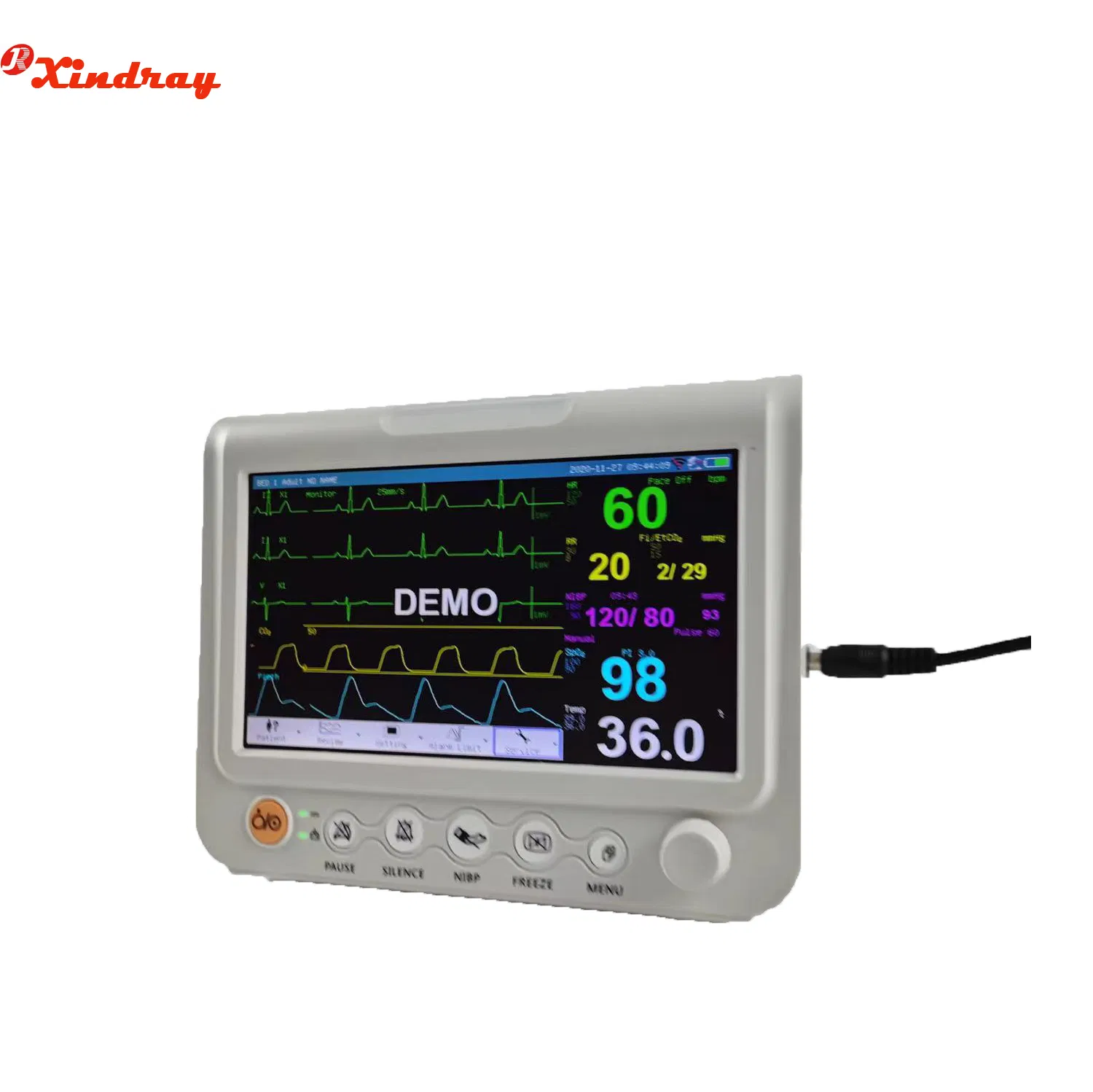 Equipamento Médico de Tela Sensível ao Toque para Quarto de UTI Monitor Portátil de Paciente com Múltiplos Parâmetros