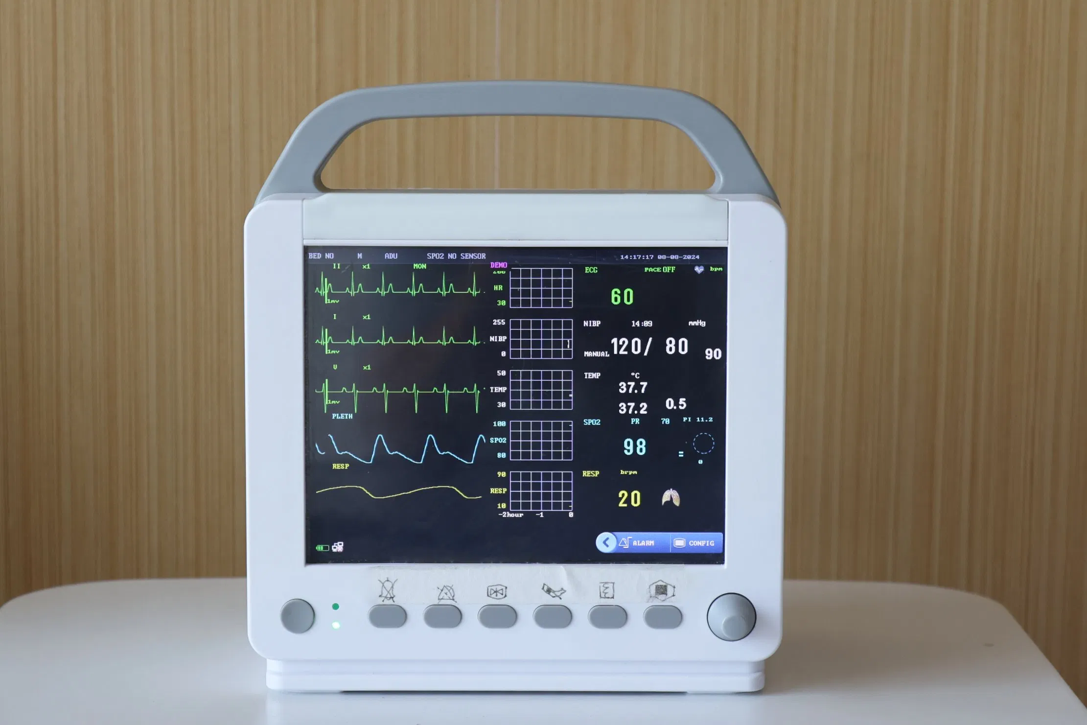 Monitor de Paciente Modular Multiparamétrico de Equipamento Médico Mt