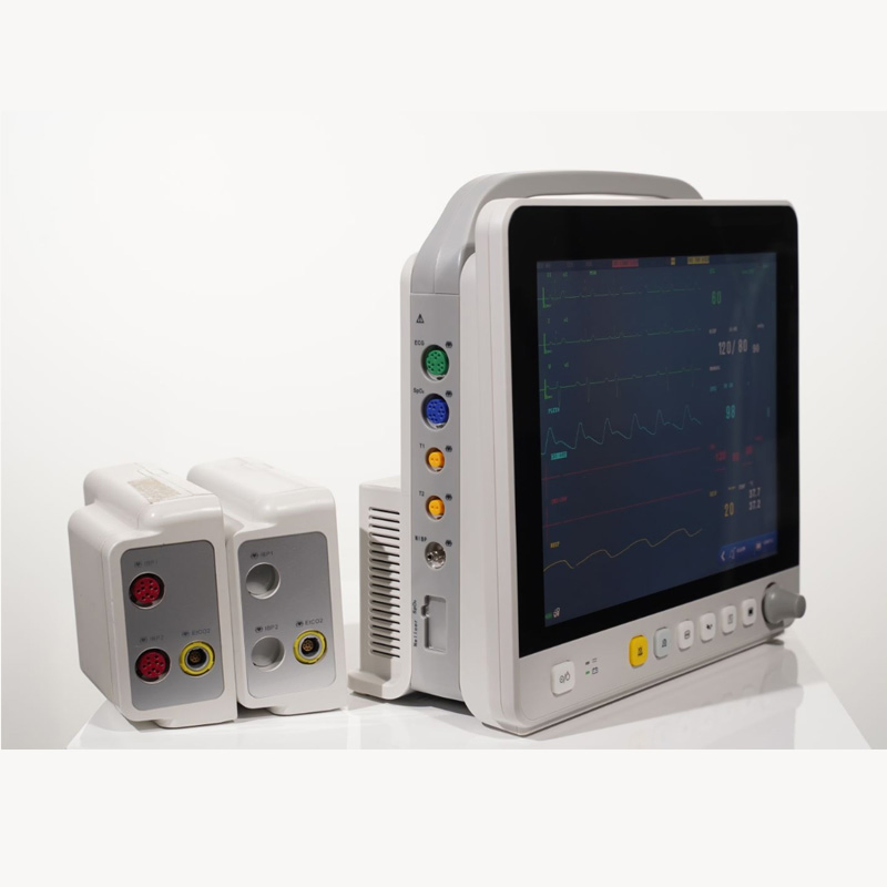 Monitor Modular Preto para Pacientes Equipamento Médico Ambulância Monitor Portátil de Sinais Vitais