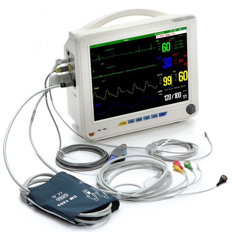 Monitor de Pressão Arterial Portátil Médico Multilíngue 6 Parâmetros do Paciente He-9000n