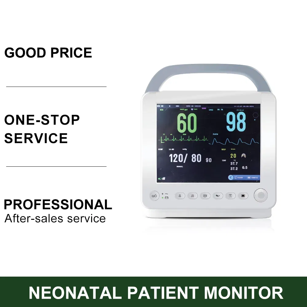 Monitor de Paciente Portátil Multiparamétrico Barato para Adultos e Neonatos em UTI ao Lado da Cama