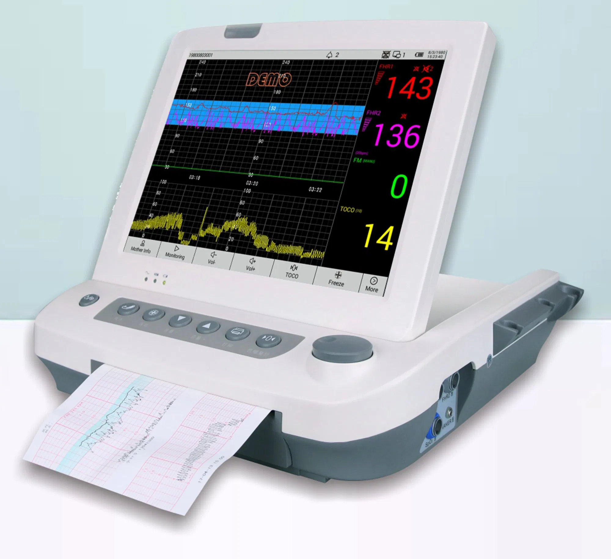 Pm-Mf09 12.1 Monitor Materno Portátil Monitor Fetal Materno Monitor Ctg Monitor Fetal Materno