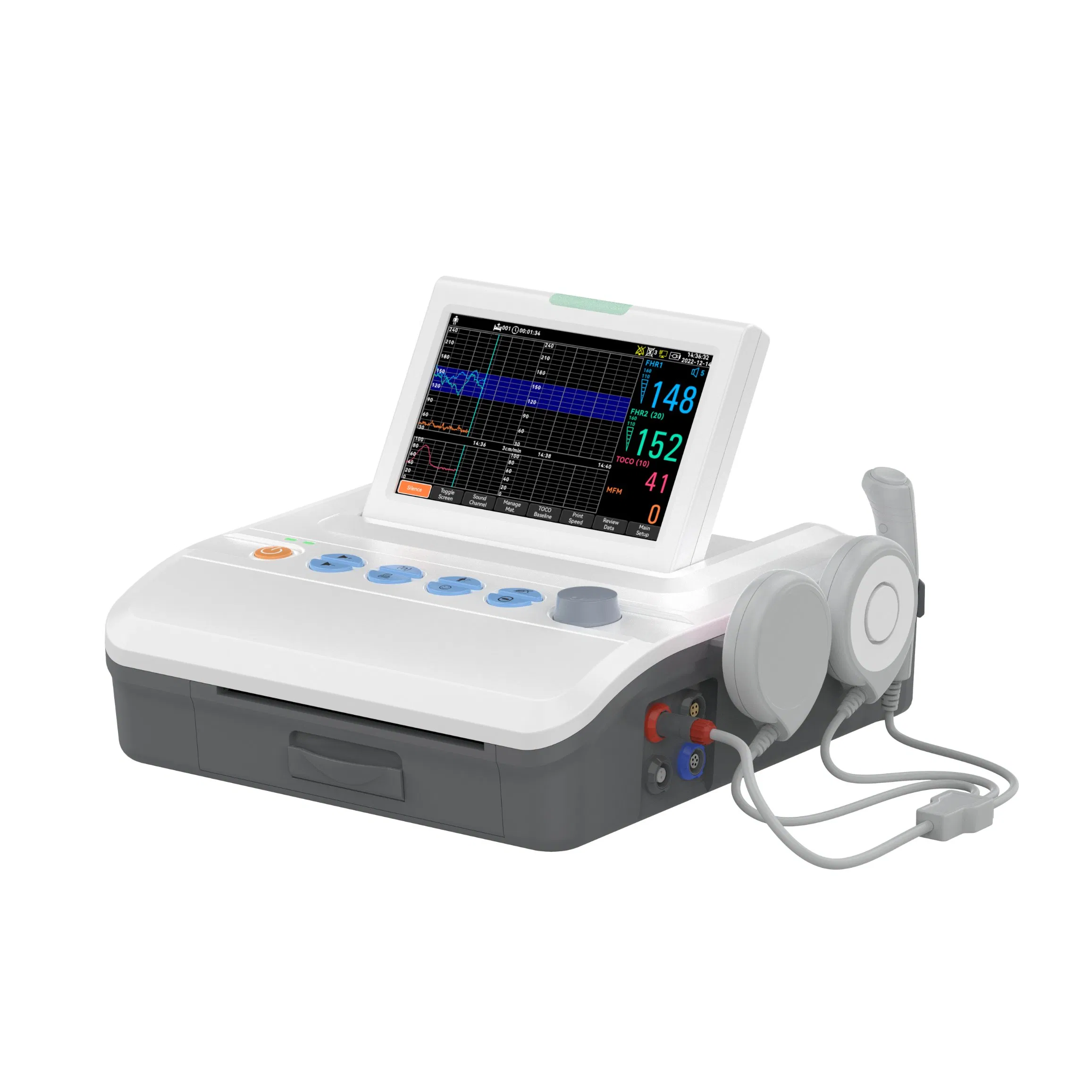 Hm-700b Equipamento Médico 7 Máquina de Ctg em Polegadas Monitor Fetal Materno
