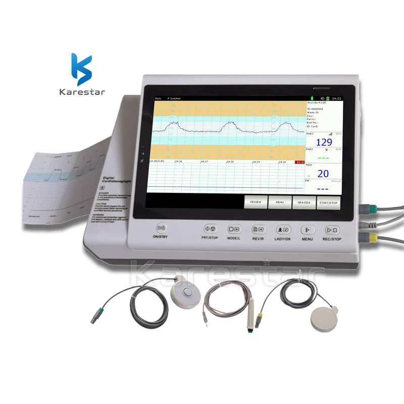 Monitor Fetal Portátil Toco Materno para Coração Fetal para Único ou Gêmeos