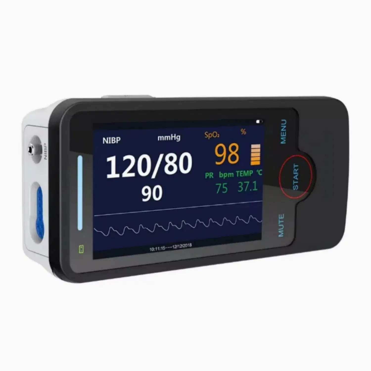 5 Tela Sensível ao Toque Ve4 Dispositivos de Monitoramento de Sinais Vitais Monitor Multigás Portátil Veterinário
