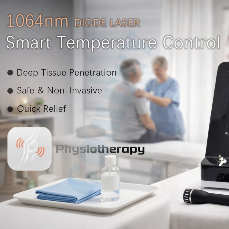 Sistema a Laser Controlado por Temperatura Inteligente 1064nm 30W para Recuperação Clínica Segura em Fisioterapia