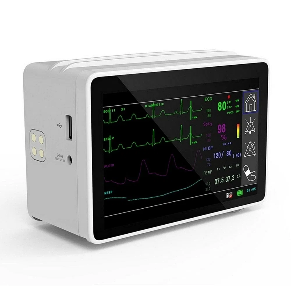 Monitoramento de Sinais Vitais Equipamento Médico Monitor de Paciente com Múltiplos Parâmetros