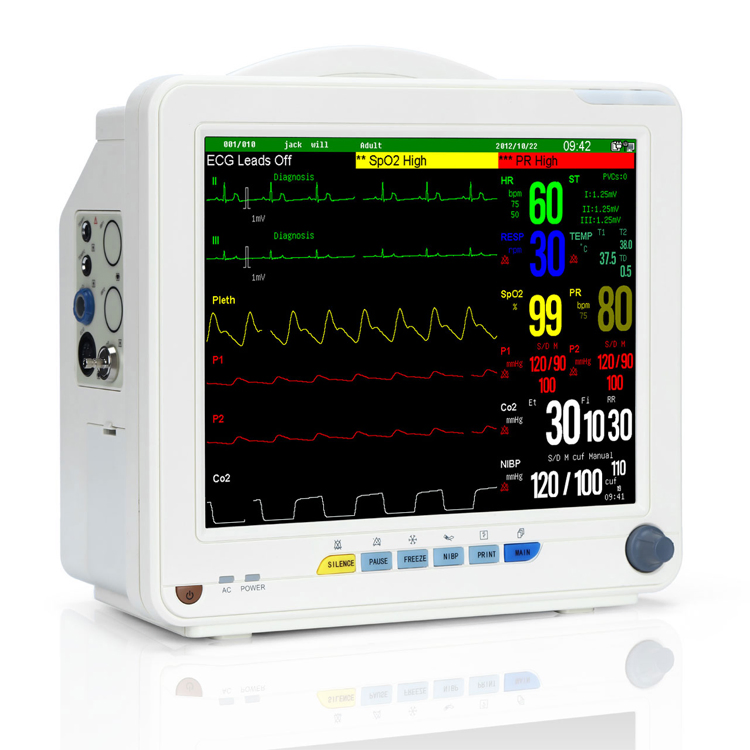 Monitor de Pressão Arterial Portátil Médico Multilíngue 6 Parâmetros do Paciente He-9000n