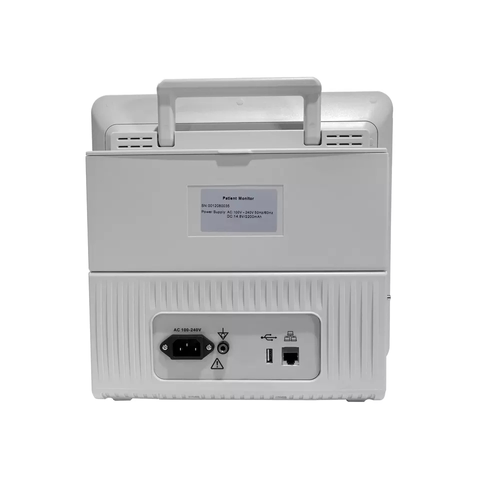 Aparelho Hospitalar de Emergência Multiparamétrico 15inch Monitor de Paciente Portátil com Tela Sensível ao Toque
