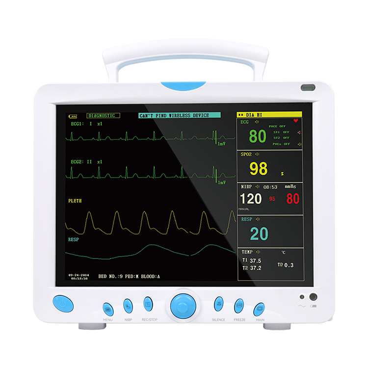 Cms9000 Esfigmomanômetro Clínica UTI Monitor de Paciente Multiparamétrico