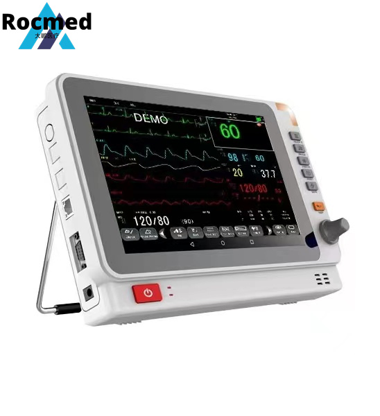 Aprovado pela CE Monitor de Sinais Vitais Médico Portátil Multilíngue para Ambulância Emergencial NIBP SpO2 para Monitoramento de Pacientes à Beira do Leito