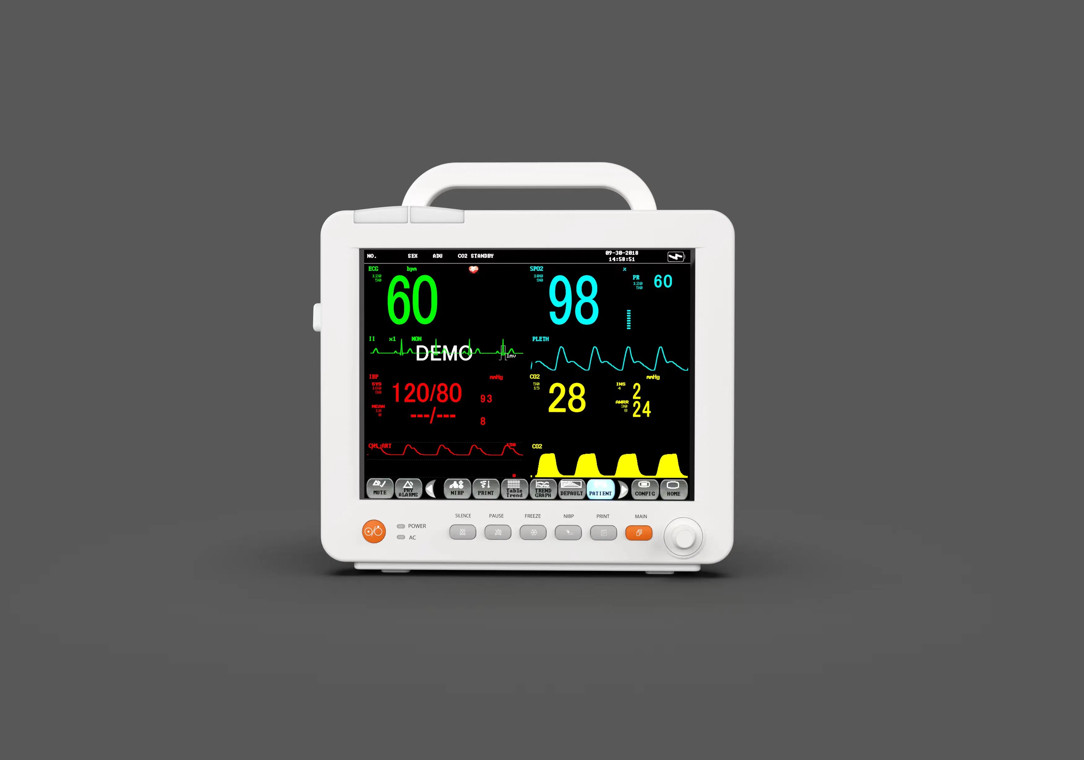 Monitor de Paciente Modular Pm12h 12.1 Tela TFT-LCD de Polegadas