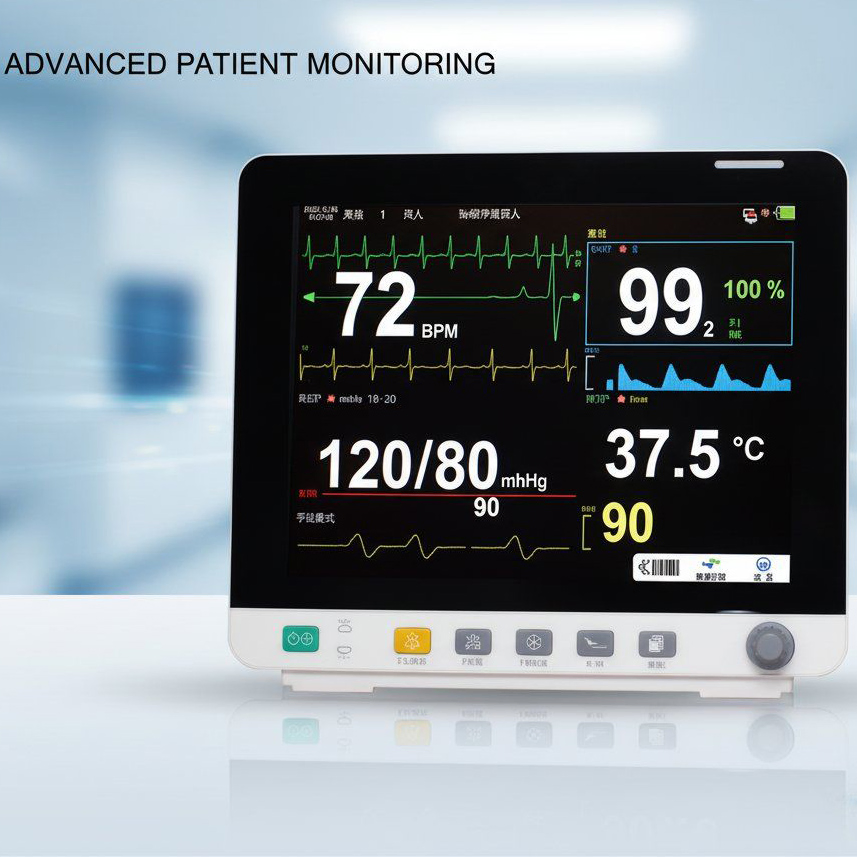 Equipamento Médico Monitor de Sinais Vitais Portátil Multi Parâmetro Tela Grande 12.1inch Monitor de Paciente Multiparamétrico Portátil