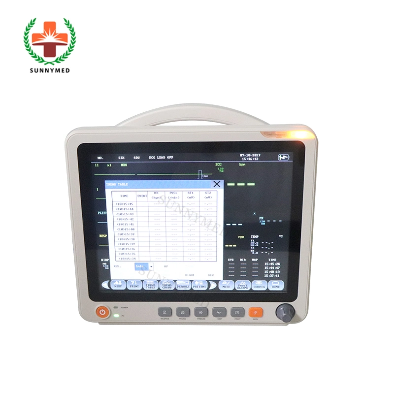 Sy-C005t CE Médico 12.1" Monitor de Paciente com Tela Sensível ao Toque e Múltiplos Parâmetros