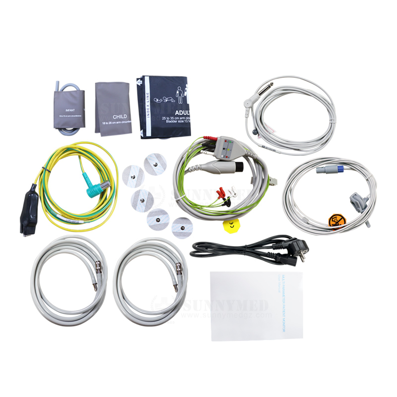Sy-C005I Monitor Multiparamétrico de Pacientes Ambulância UTI Monitor de Sinais Vitais para Bebê