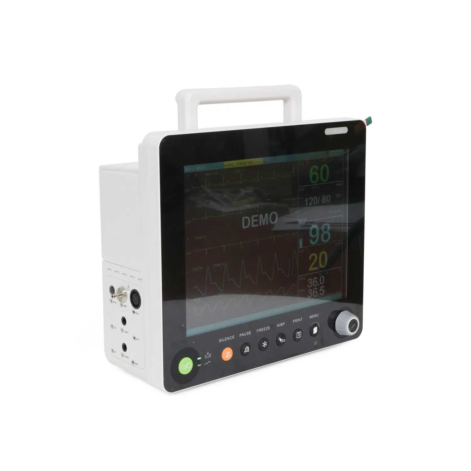 Monitor de Paciente de Sinais Vitais ECG Modular Flexível de Múltiplos Parâmetros de Alta Definição 12.1" TFT