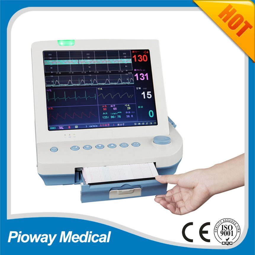 Máquina Ctg Portátil, Monitor de Coração Fetal Materno para Único ou Gêmeos (PW9000A)