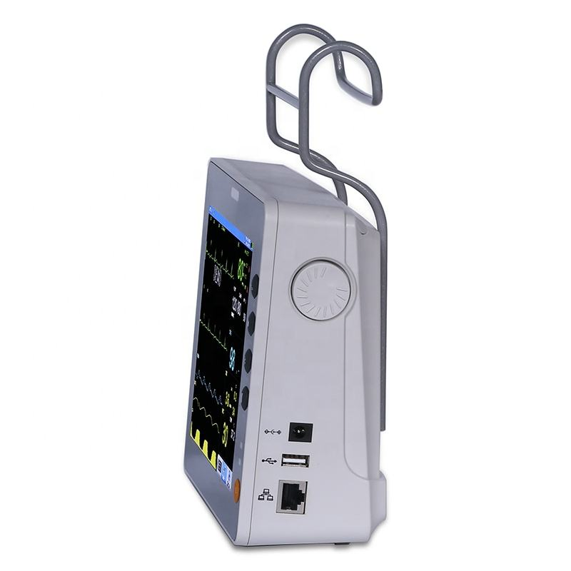 Equipamento Médico de Guangzhou Monitor de Sinais Vitais Portátil Multi Parâmetro Tela Grande 6 Parâmetros 8 Polegada Paciente