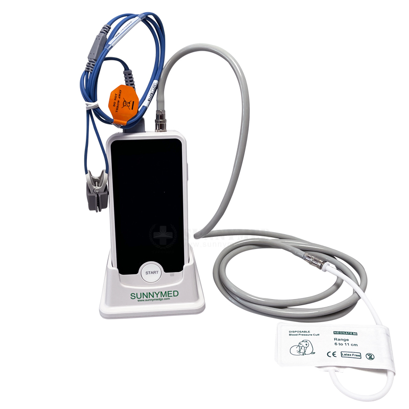 Sy-W106-C Veterinário Portátil para Pacientes 4-Inch 4 Parâmetros Monitor de Sinais Vitais da UTI Cardíaca