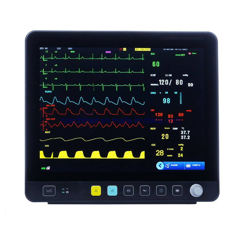 Monitor de Paciente Portátil Plug-in com Tela TFT Colorida de 15&prime; &prime;