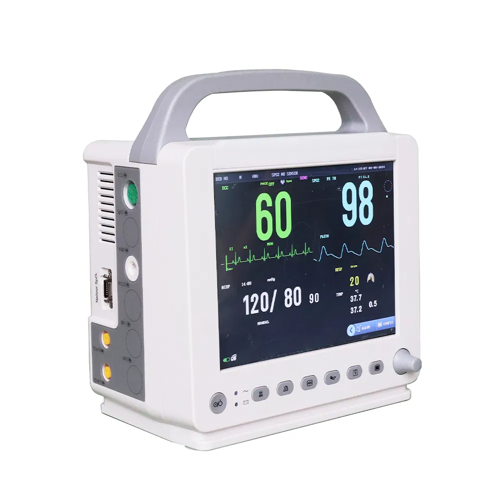 Monitor de Paciente Portátil Multiparamétrico Barato para Adultos e Neonatos em UTI ao Lado da Cama