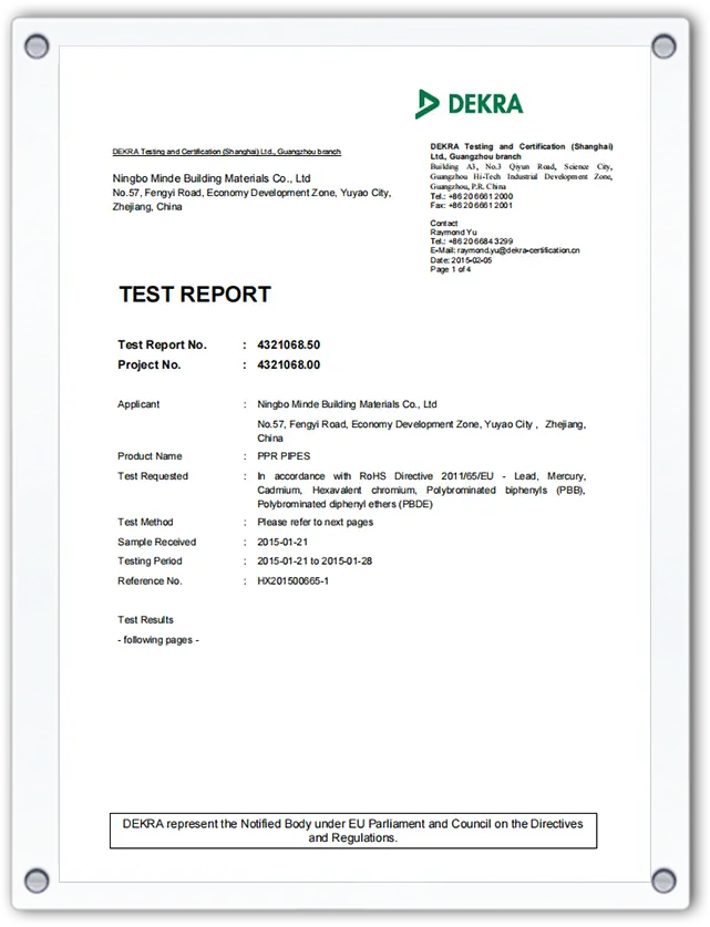 ISO 9001:2022 Quality Management System Certificate — Minde Building Materials