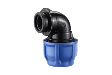 Female Thread Elbow PP Compression Fitting PN16 for HDPE Pipes — Minde Factory