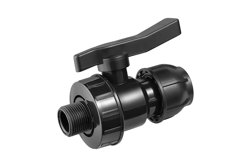OEM PP Ball Valve(M Thread)-Minde Factory PP Compression Fitting For Irrigation System Service, Factories