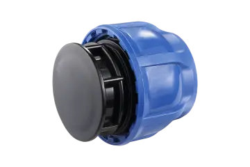 End Cap PP Compression Fitting PN16 for HDPE Pipes — Minde Factory