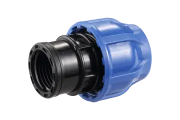 Female Thread Coupling PP Compression Fitting PN16 for HDPE Pipes — Minde