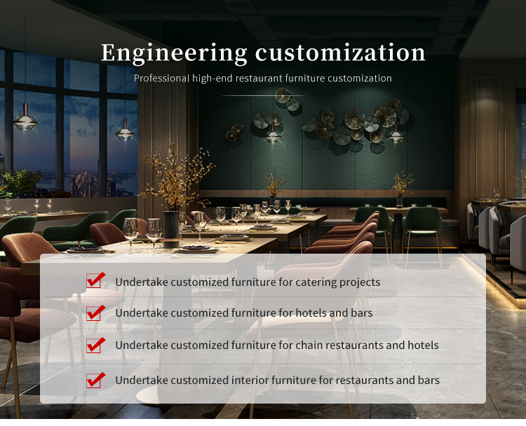 Modern Hotel Cafe Pizzeria Restaurant Dining Table Dining Chair Sofa Card Seat Set