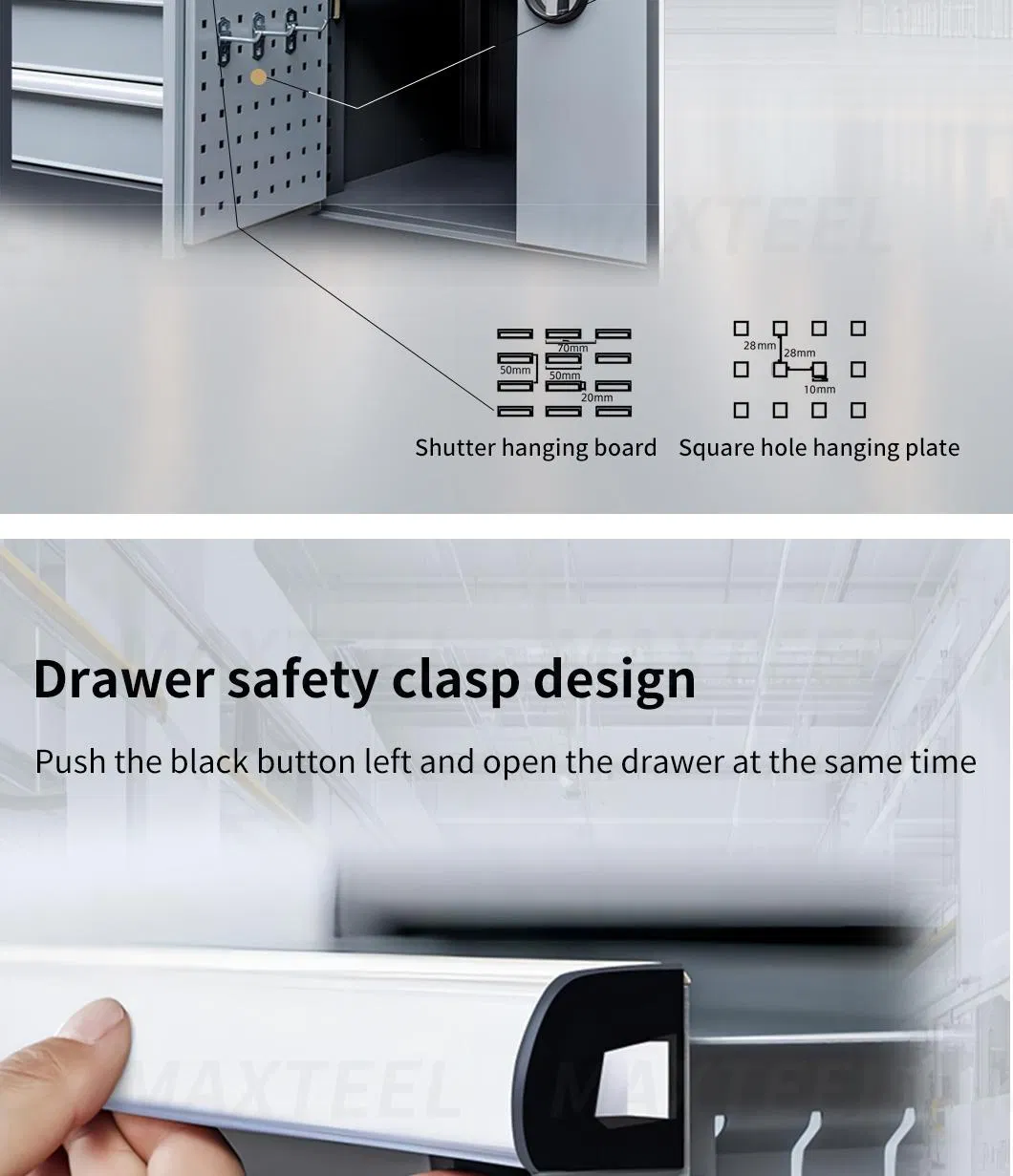 Removable Large Workshop Toolbox Organization Workbench Garage Equipment Storage Tool Cabinet
