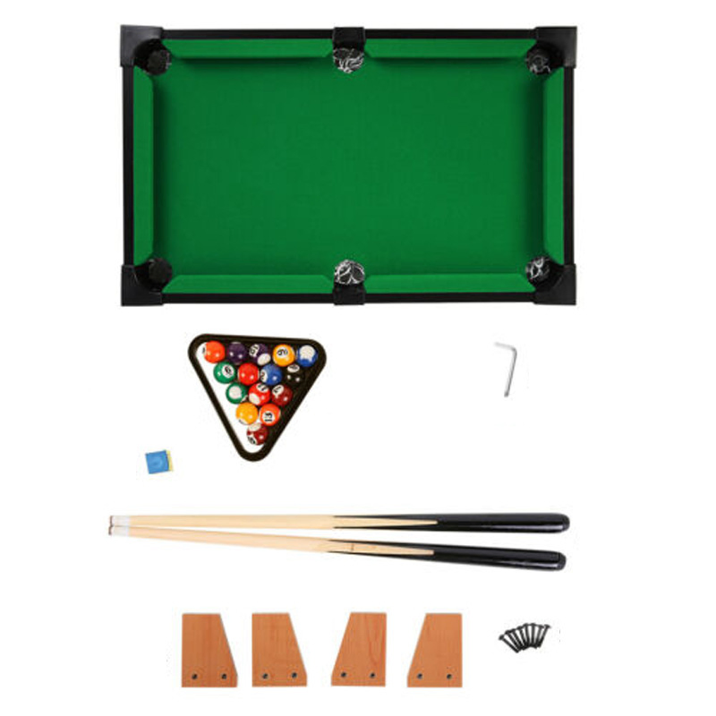Wooden Billiard Ball Tabletop Full Set Table Game for Child and Adult