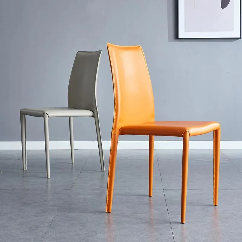 Luxurious Saddle Leather Accent Chair for Elegant Home Decor