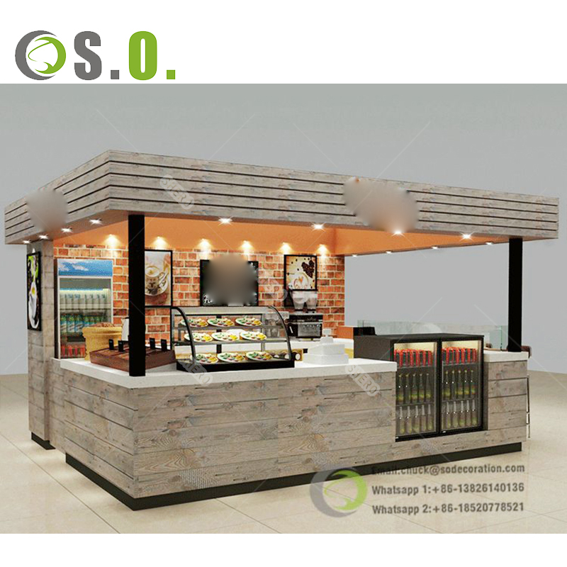 Commercial Furniture Cafe Kiosk Restaurant Cabinet Coffee Shop Modular Counter Coffee Shop Designs Coffee Counter