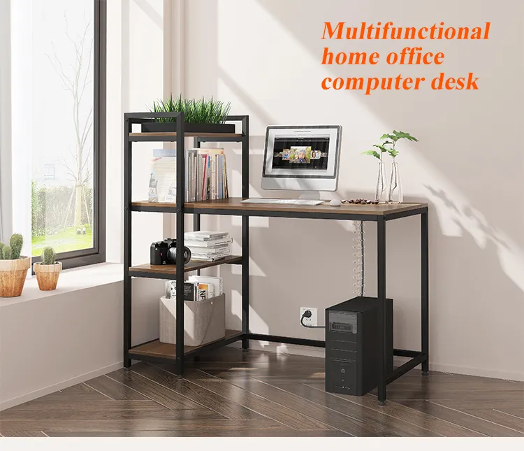 Modern Wooden Industrial Style Computer Home Office Desk Furniture