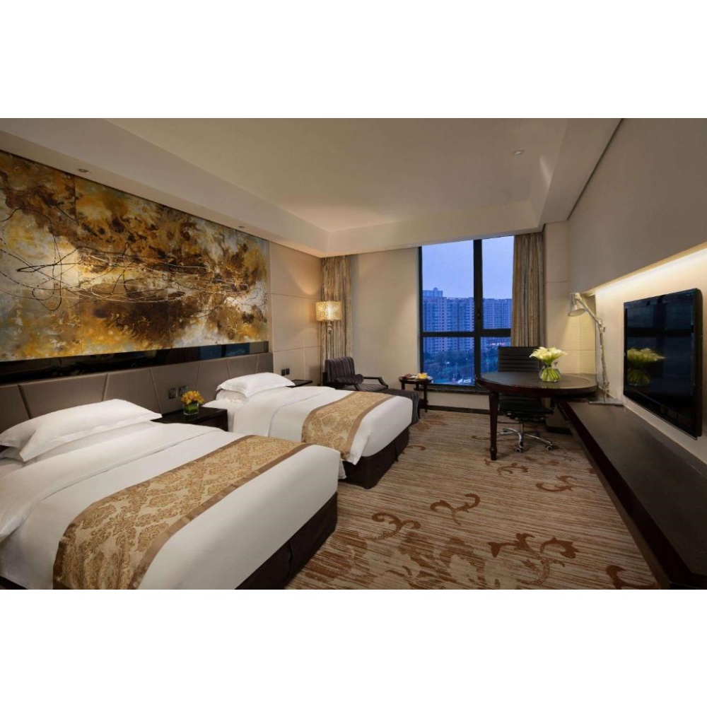 Foshan Five Star Modern Art Hotel King Room Furniture Wood Bedroom Set for Beach Hotels and Apartments