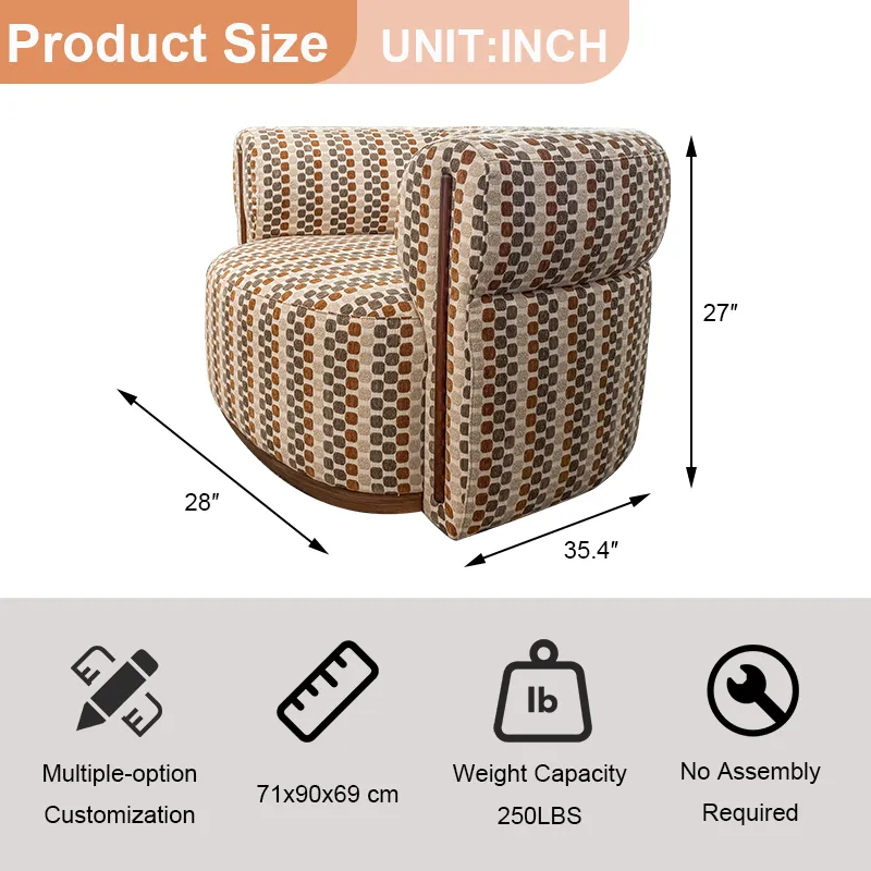 Wholesale Modern Luxury Art Decor Italian Style Cotton Linen Fabric Accent Lounge Chair Living Room Furniture with Wood Based