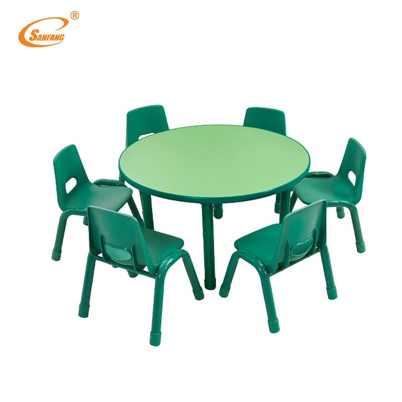 OEM Modern Colorful Fireproof Plastic Table and Chair Set for Preschool Kindergarten Nursery School Kid's Furniture