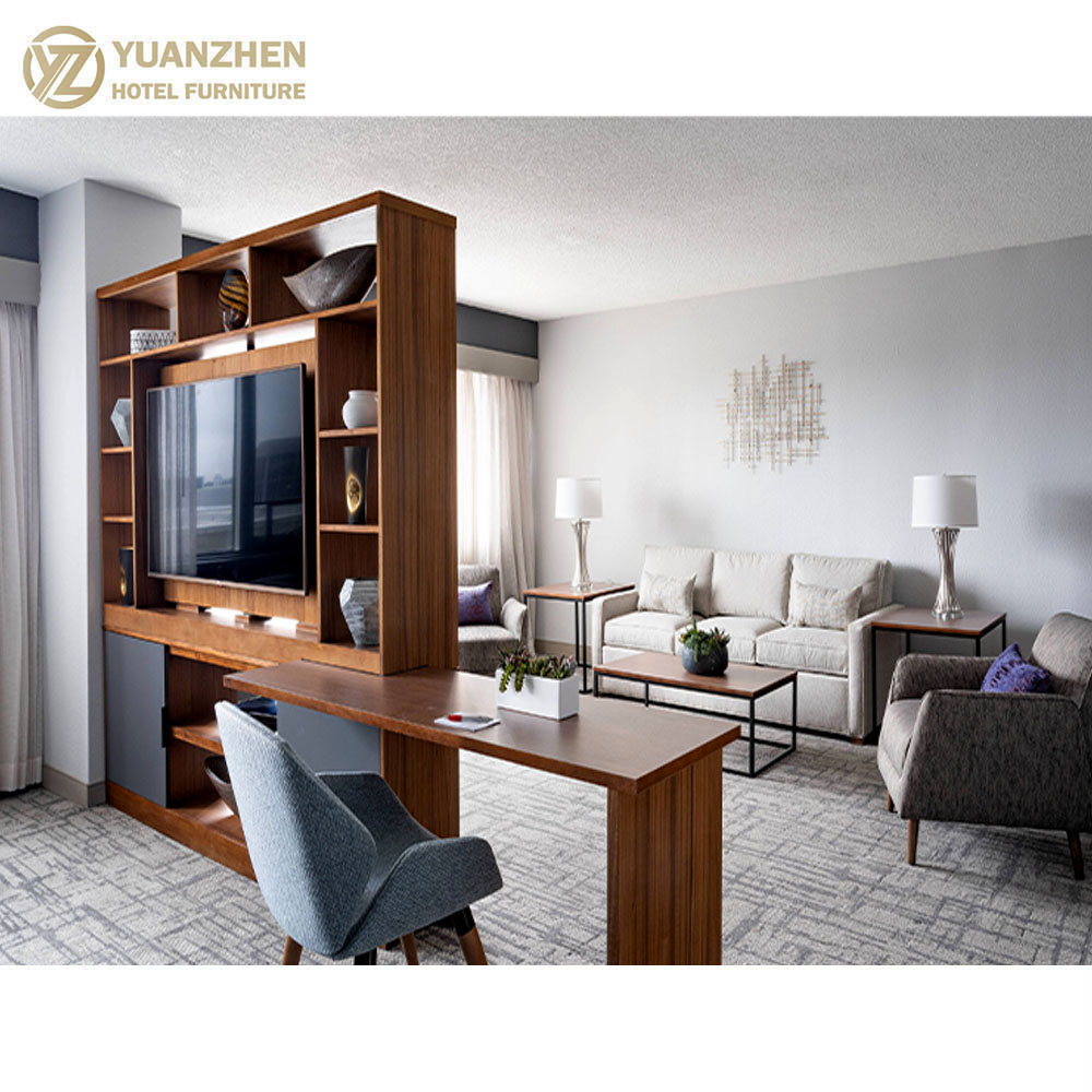 Yuanzhen Hotel Furniture Sets Modern Commercial Bedroom Solutions Custom MDF/Wooden Furniture for Hospitality Projects