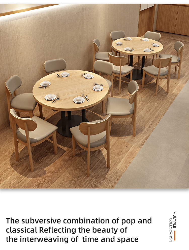 Modern Hotel Cafe Pizzeria Restaurant Dining Table Dining Chair Sofa Card Seat Set