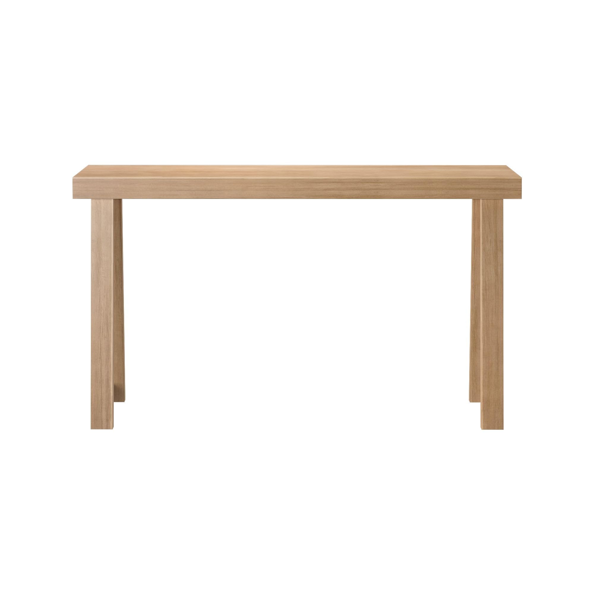 Solid Pine Wood Modern Console Table with Adjustable Design Easy Assembly Blonde Finish for Hotel Narrow Entryway Living Rooms
