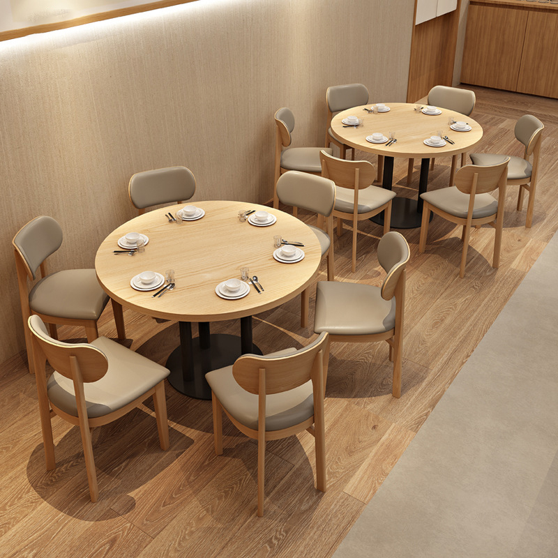 HUALIN Modern Hotel Cafe Pizzeria Restaurant Dining Table Dining Chair Sofa Card Seat Set