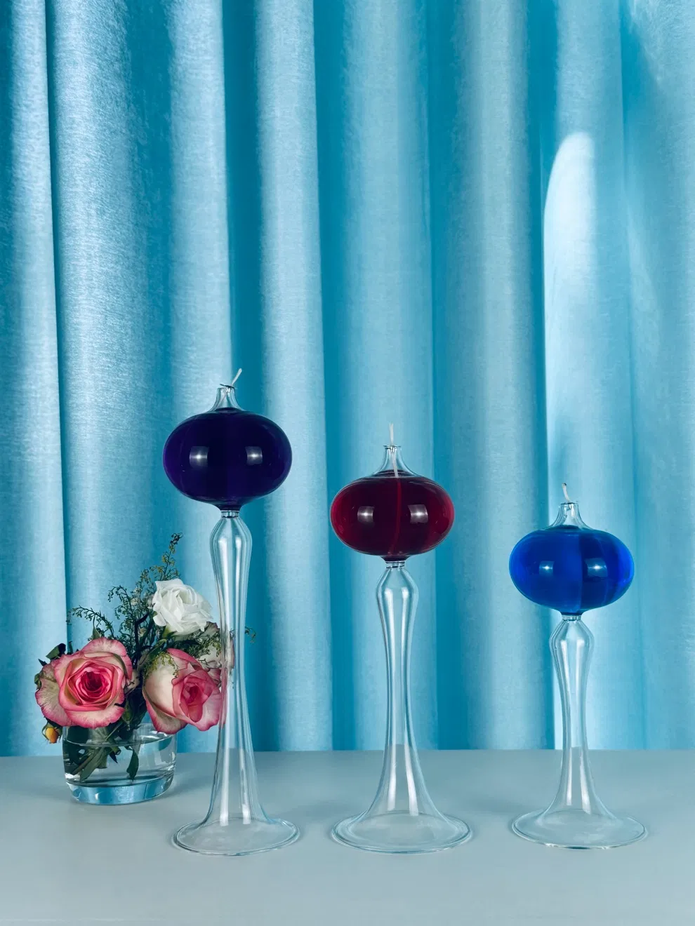 Handmade Borosilicate Glass Candle Holder by Newauto CS-011