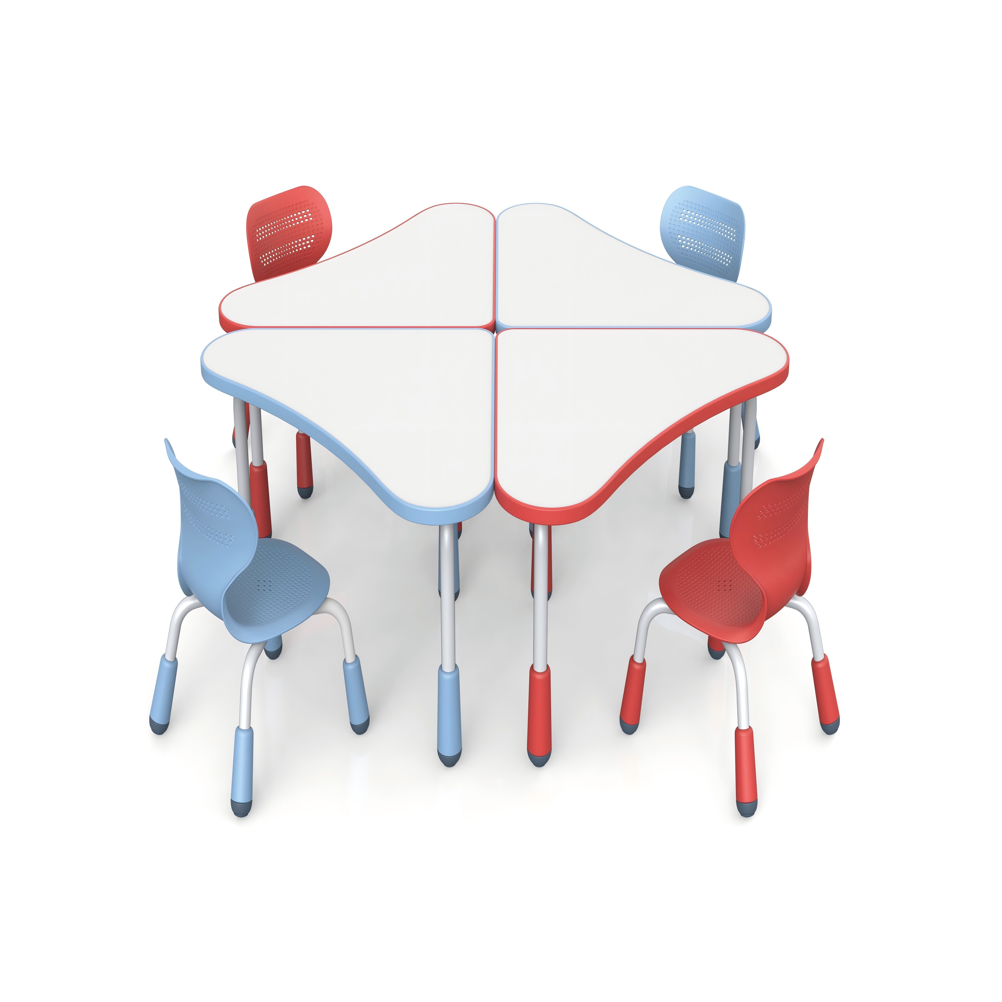 High Quality Safety Baby Table E0 Level Triangle Preschool Classroom Daycare Durable Table for Babies