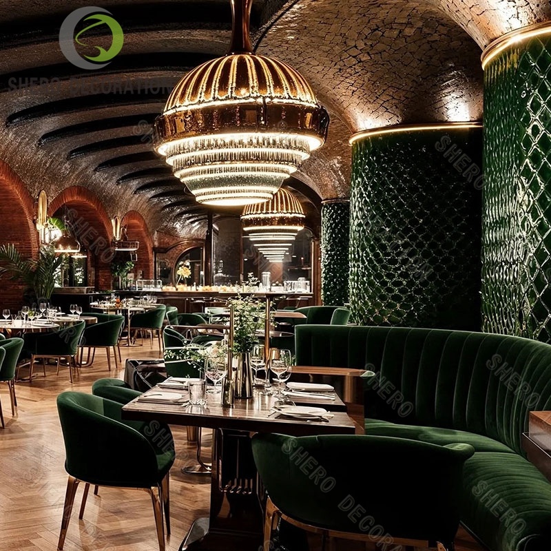 Modern Wood Restaurant and Bar Sets Furniture Fast Food Cafe Dining Tables and Chairs Counter for Hotels Bar Bakery Shop Booth